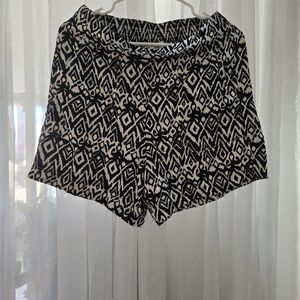 Wildfox Black & White High-Waist Patterned Shorts